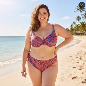 Primadonna Sz 14 (44) Casablanca Paisley Underwire Two Pieces Swimsuit